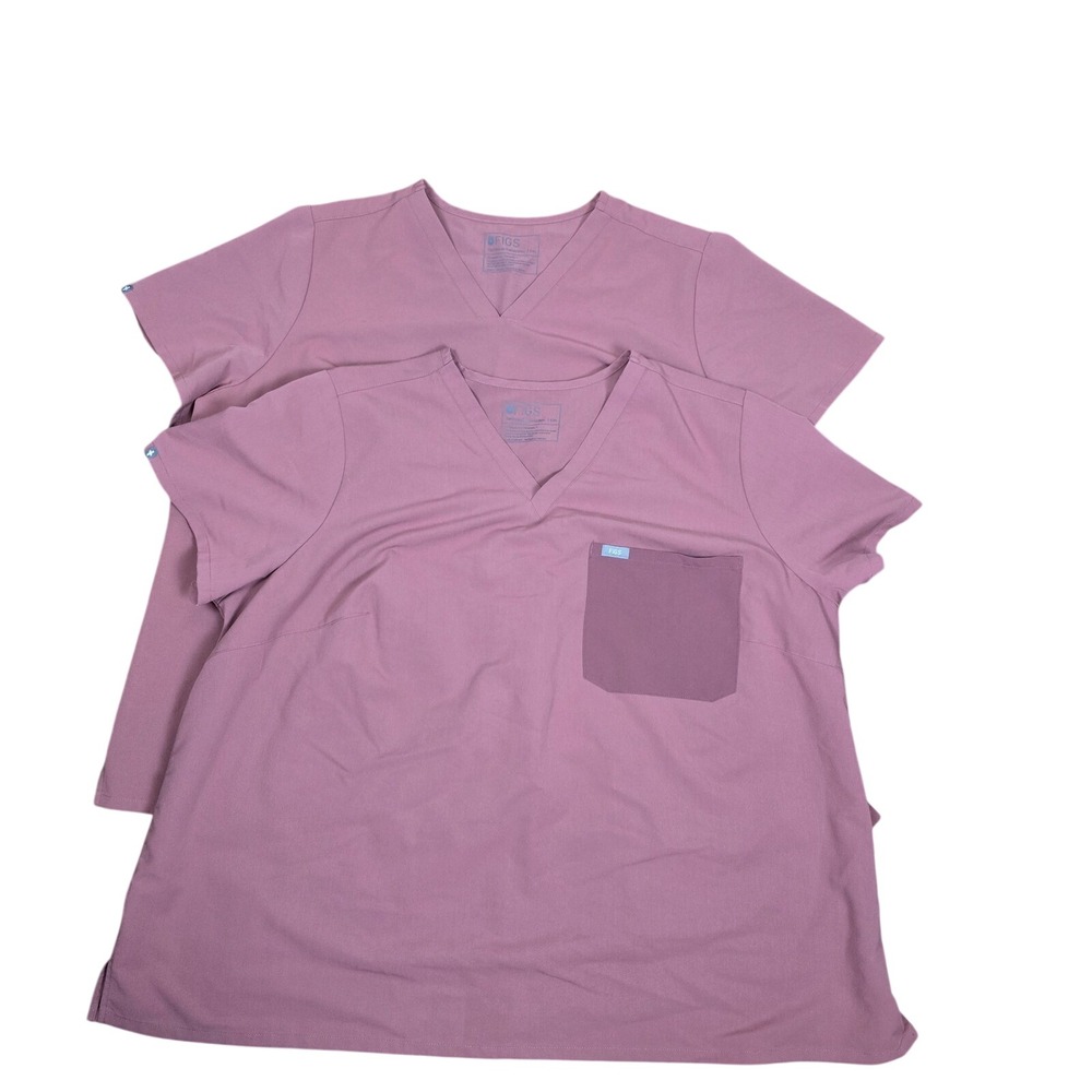 FIGS Medical Scrubs Set of 2 Tops 5XL Catarina One-Pocket Casma Three-Pocket EUC